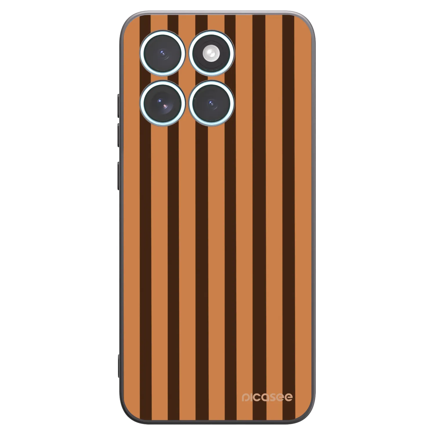 Picasee fekete szilikon tok az alábbi mobiltelefonokra Motorola Edge 70 Fusion - Caramel lines