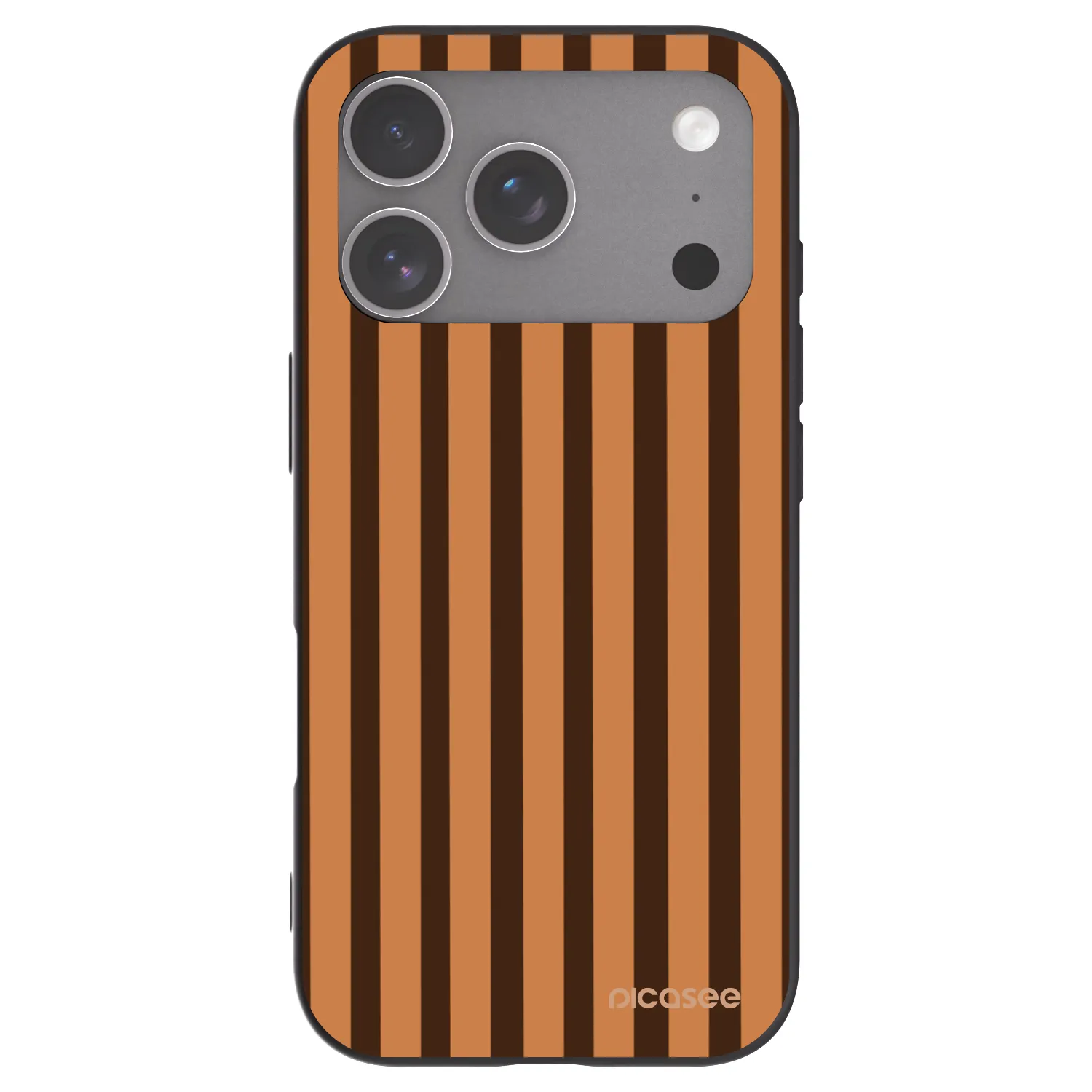 Picasee fekete szilikon tok az alábbi mobiltelefonokra Apple iPhone 18 Pro - Caramel lines