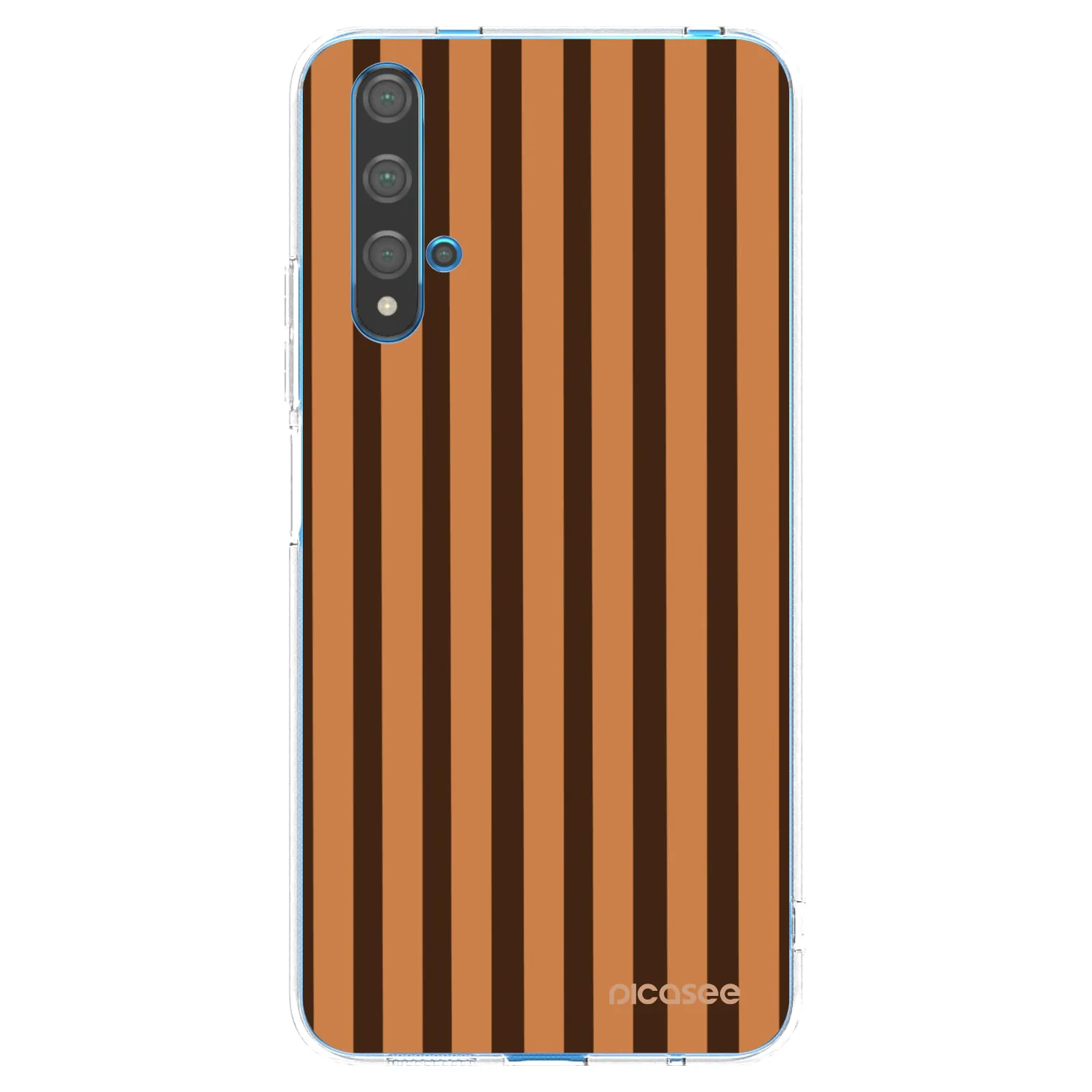 Picasee átlátszó szilikon tok az alábbi mobiltelefonokra Huawei Nova 5T - Caramel lines