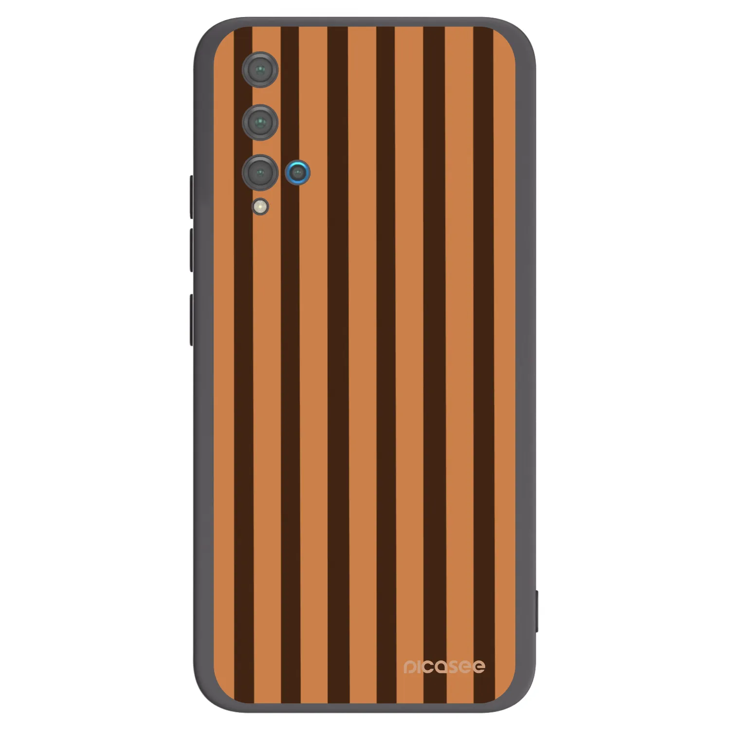 Picasee fekete szilikon tok az alábbi mobiltelefonokra Huawei Nova 5T - Caramel lines