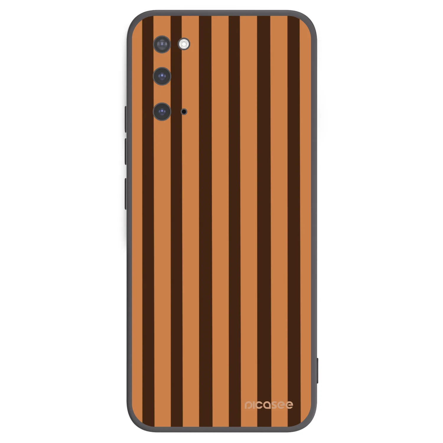 Picasee fekete szilikon tok az alábbi mobiltelefonokra Samsung Galaxy S20 G980F - Caramel lines