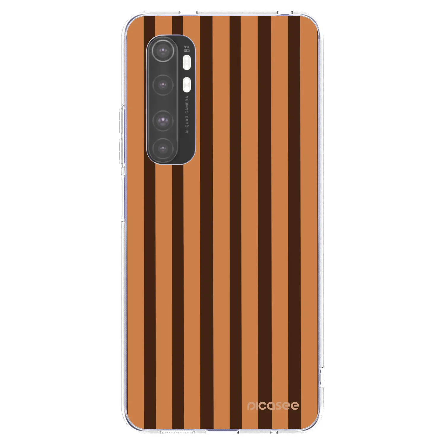 Picasee átlátszó szilikon tok az alábbi mobiltelefonokra Xiaomi Mi Note 10 Lite - Caramel lines