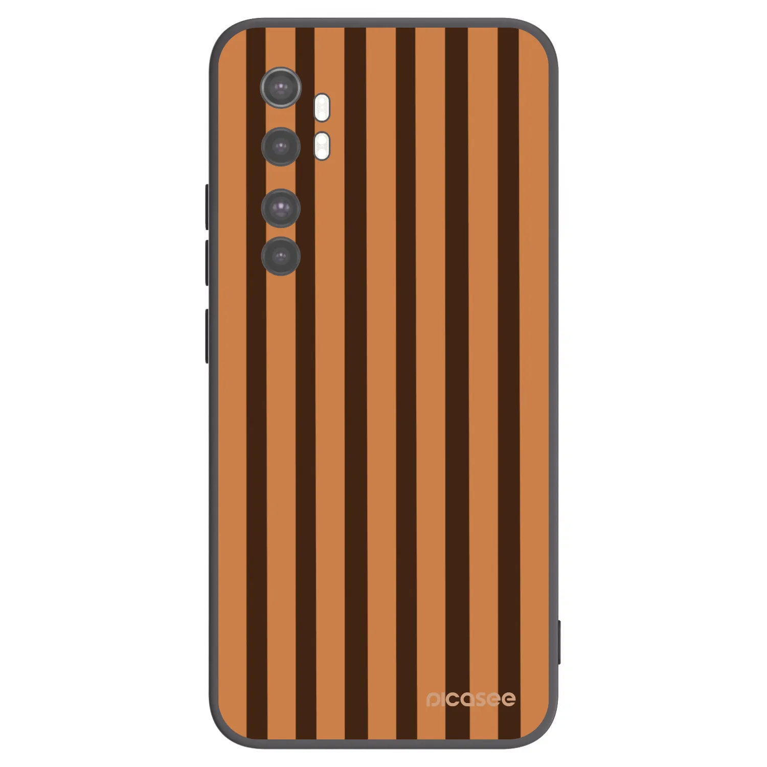 Picasee fekete szilikon tok az alábbi mobiltelefonokra Xiaomi Mi Note 10 Lite - Caramel lines