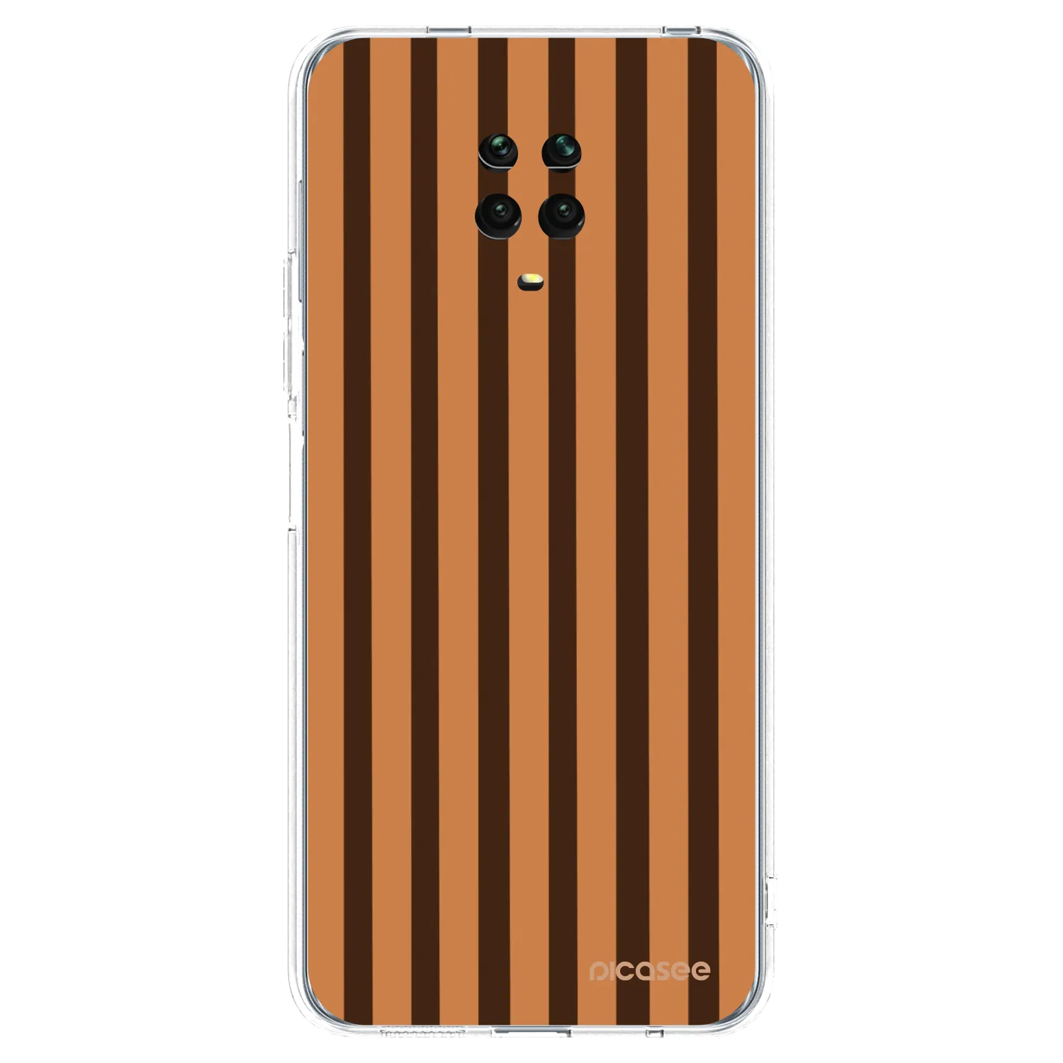 Picasee átlátszó szilikon tok az alábbi mobiltelefonokra Xiaomi Redmi Note 9S - Caramel lines