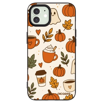 Picasee fekete szilikon tok az alábbi mobiltelefonokra Apple iPhone 12 - Fall vibes