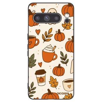 Picasee fekete szilikon tok az alábbi mobiltelefonokra Google Pixel 8 Pro - Fall vibes
