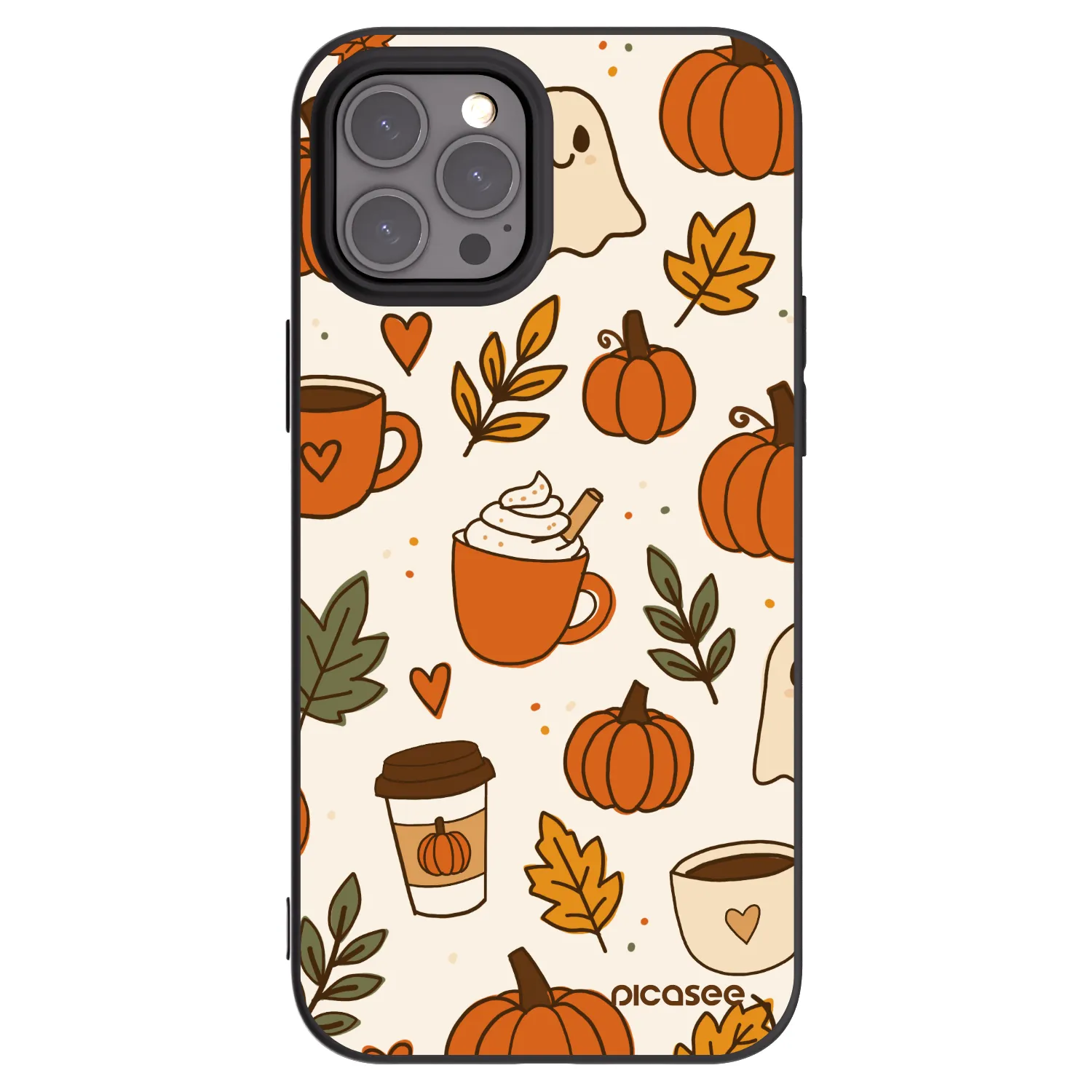 Picasee fekete szilikon tok az alábbi mobiltelefonokra Apple iPhone 12 Pro Max - Fall vibes
