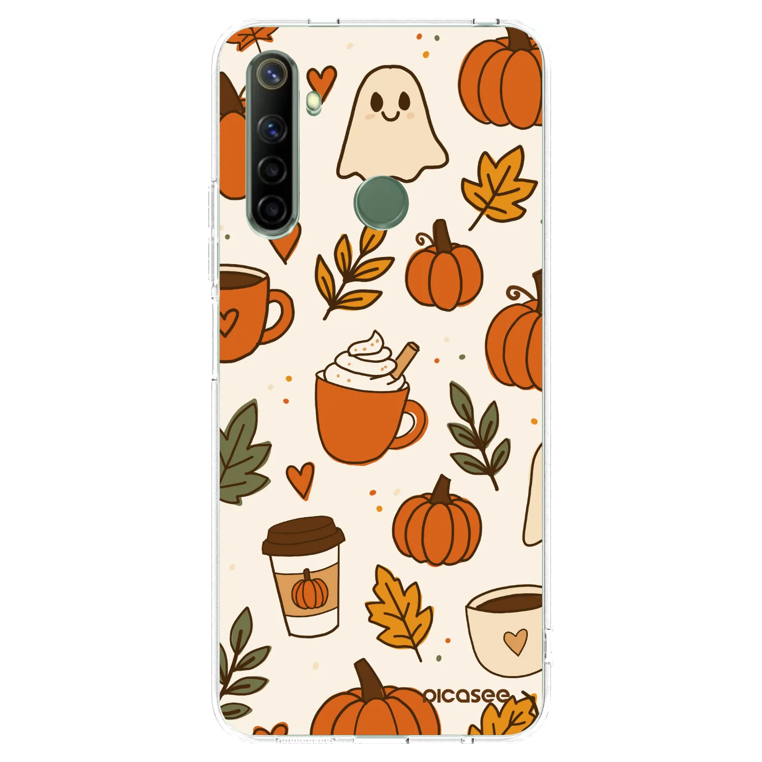 Picasee átlátszó szilikon tok az alábbi mobiltelefonokra Realme 6i - Fall vibes