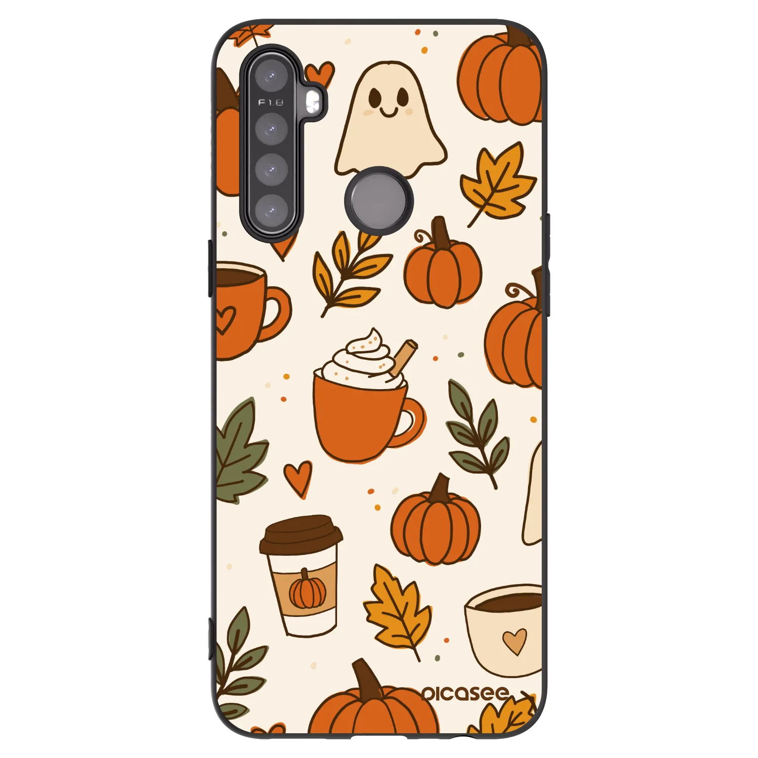 Picasee fekete szilikon tok az alábbi mobiltelefonokra Realme 6i - Fall vibes