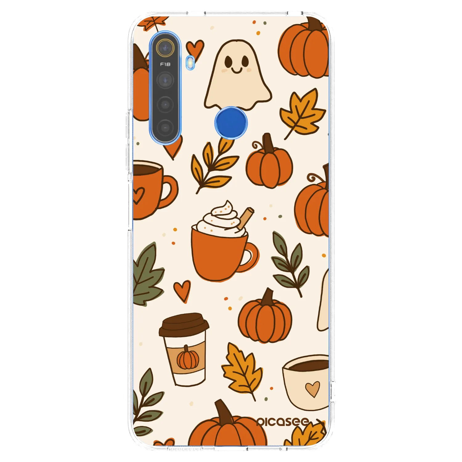 Picasee átlátszó szilikon tok az alábbi mobiltelefonokra Realme 5 - Fall vibes