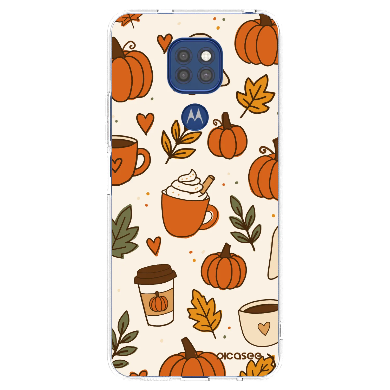 Picasee átlátszó szilikon tok az alábbi mobiltelefonokra Motorola Moto G9 Play - Fall vibes