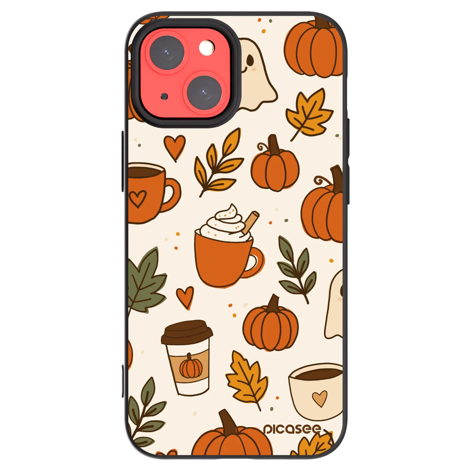 Picasee fekete szilikon tok az alábbi mobiltelefonokra Apple iPhone 13 mini - Fall vibes