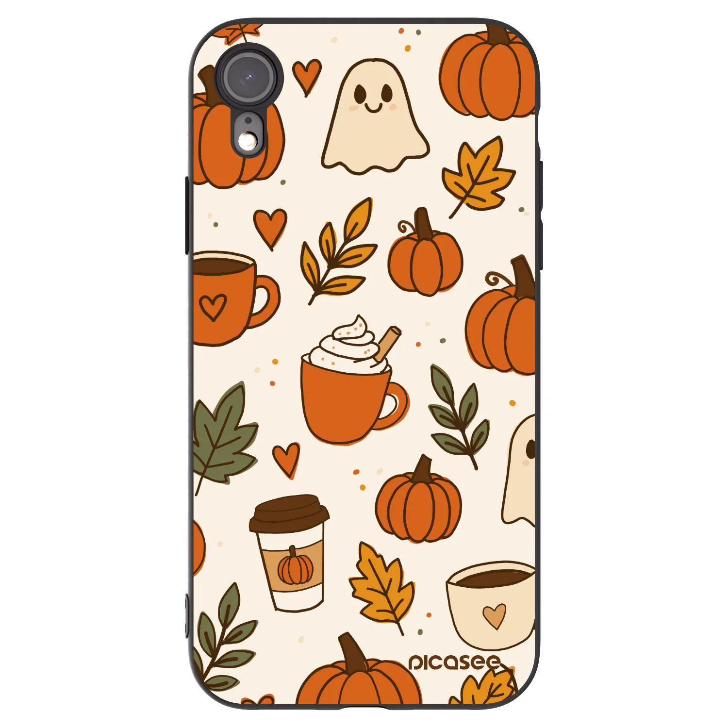 Picasee fekete szilikon tok az alábbi mobiltelefonokra Apple iPhone XR - Fall vibes