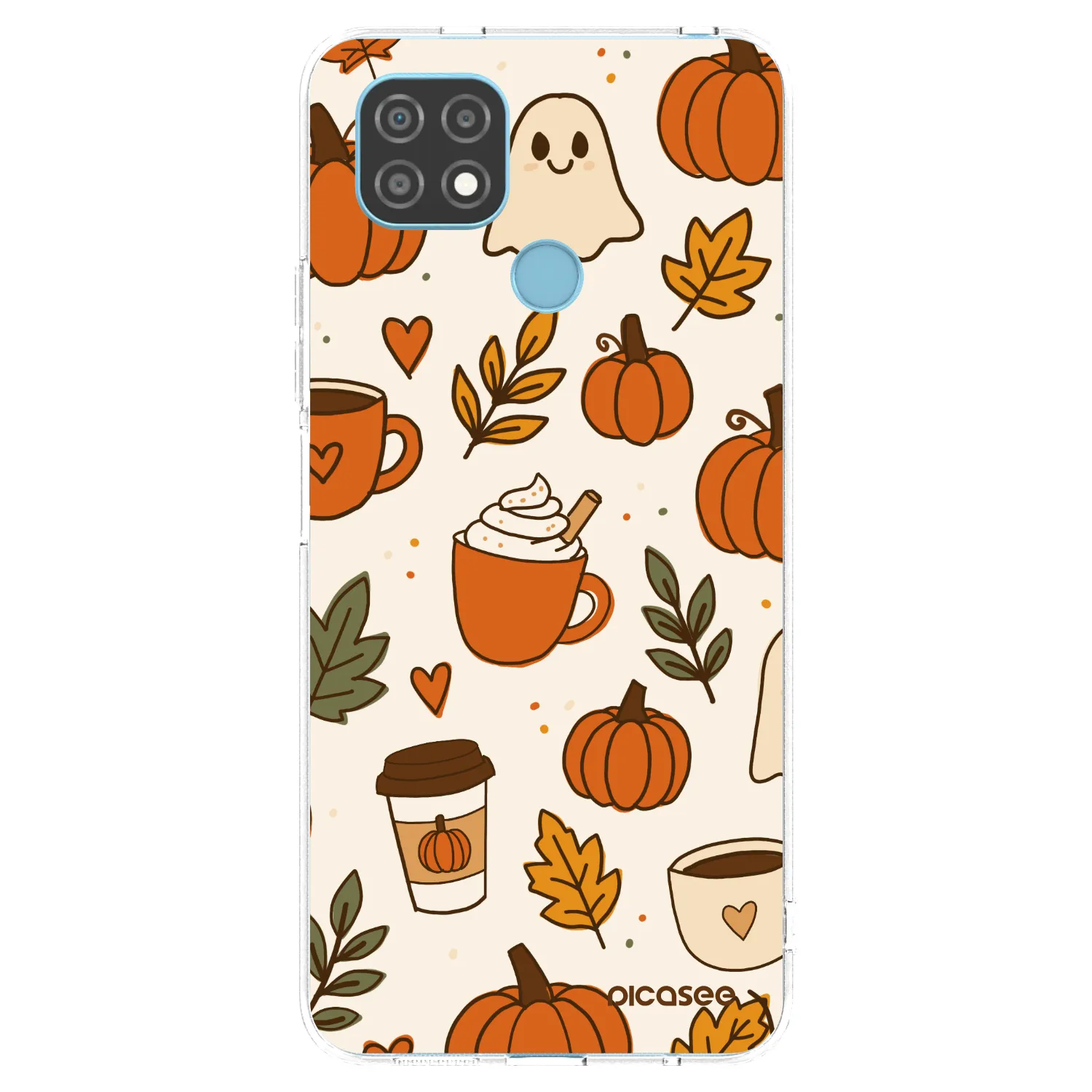 Picasee átlátszó szilikon tok az alábbi mobiltelefonokra Realme C21 - Fall vibes