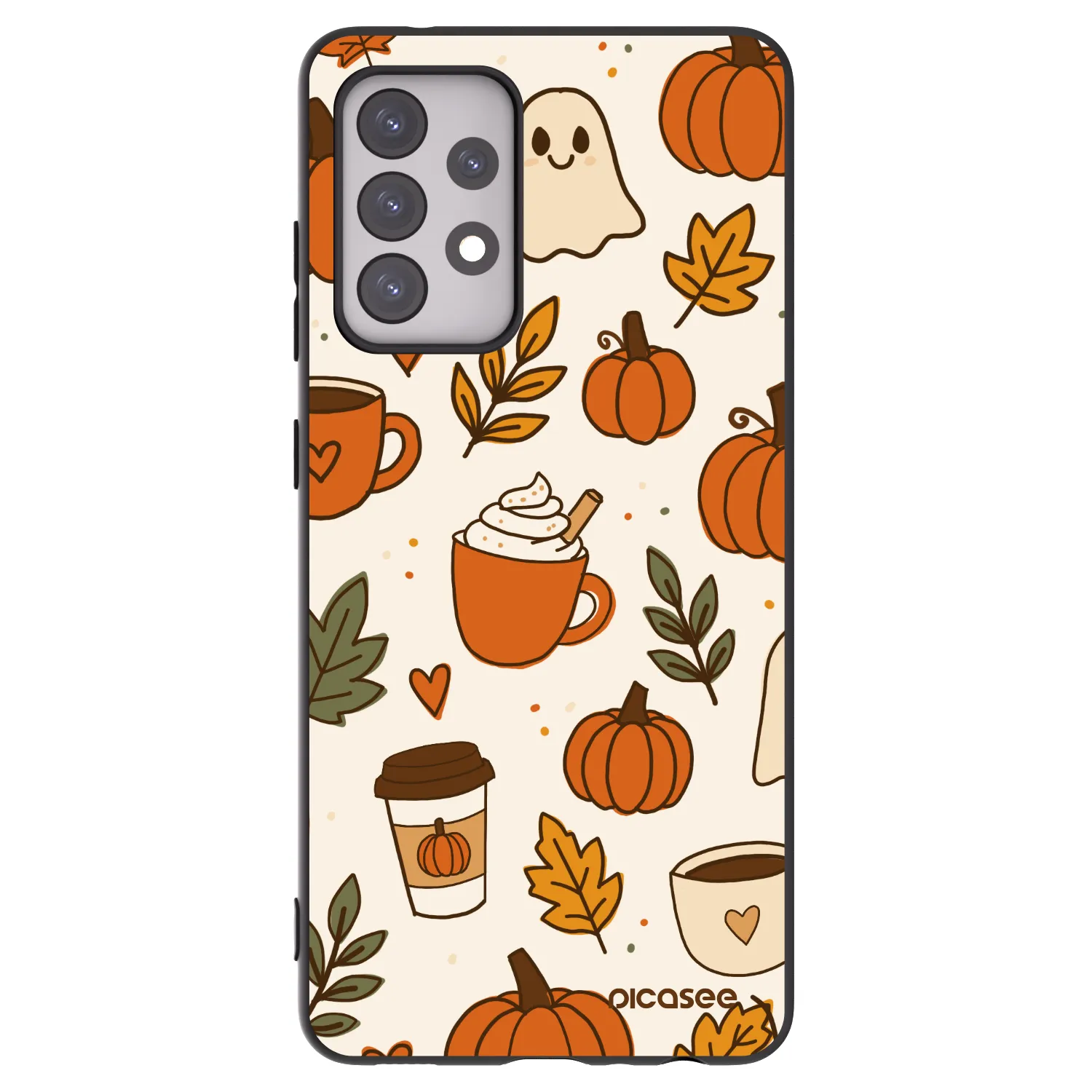 Picasee fekete szilikon tok az alábbi mobiltelefonokra Samsung Galaxy A52s 5G A528B - Fall vibes
