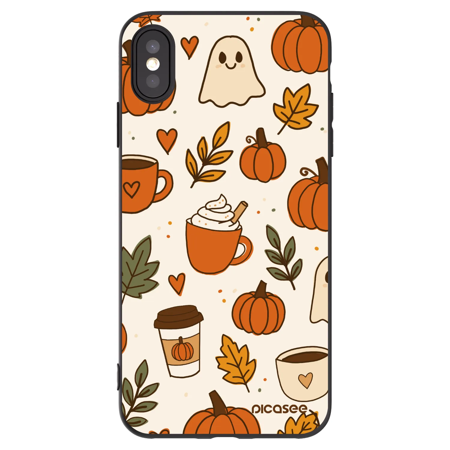 Picasee fekete szilikon tok az alábbi mobiltelefonokra Apple iPhone XS Max - Fall vibes