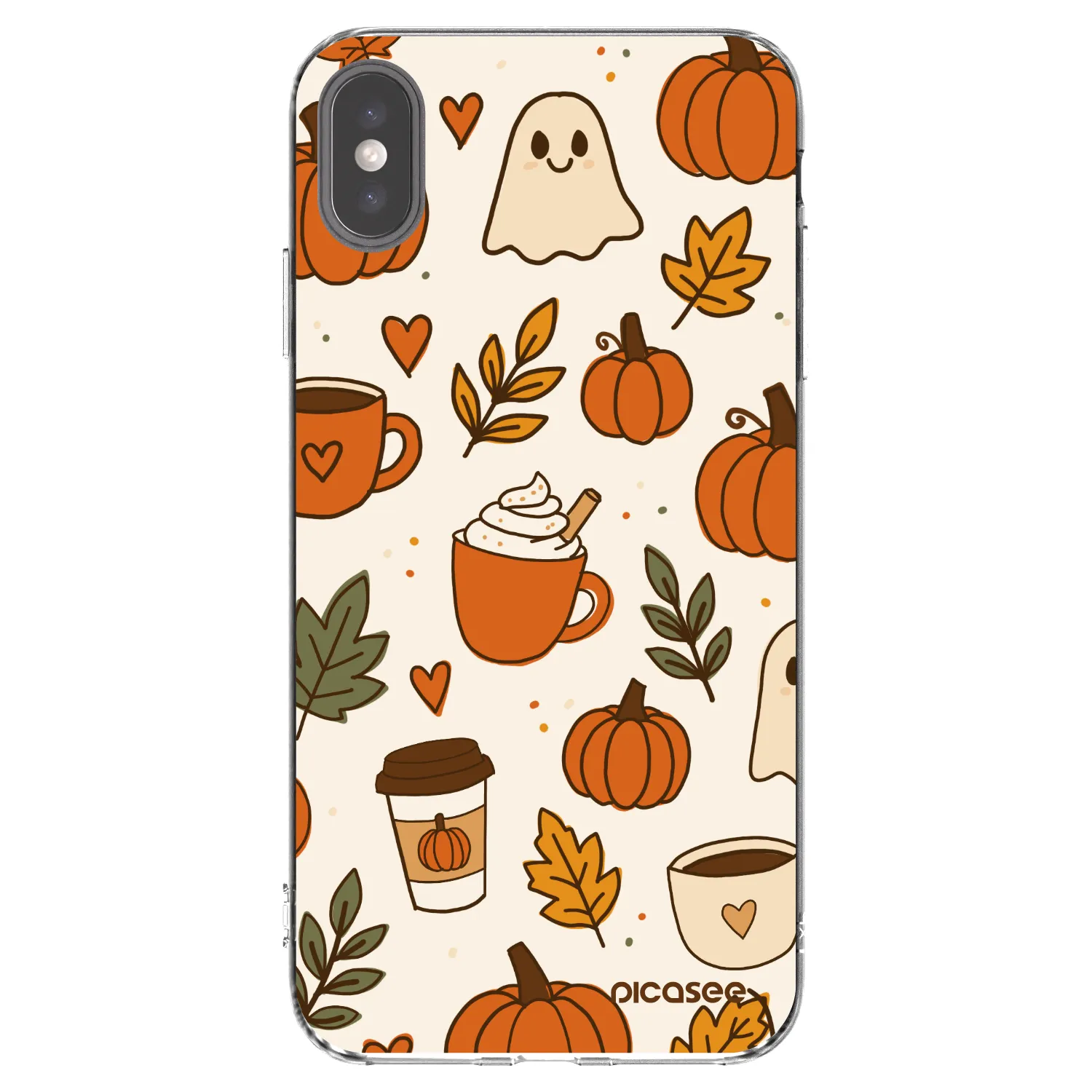 Picasee átlátszó szilikon tok az alábbi mobiltelefonokra Apple iPhone XS Max - Fall vibes