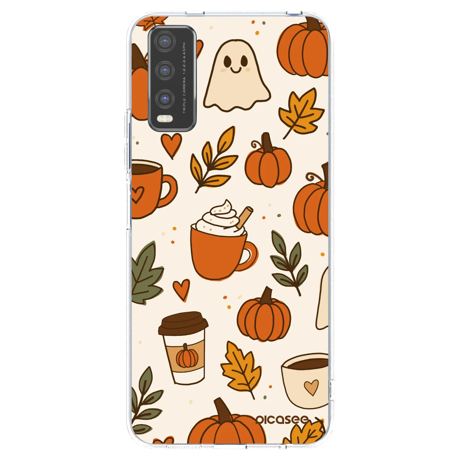 Picasee átlátszó szilikon tok az alábbi mobiltelefonokra Vivo Y20s - Fall vibes