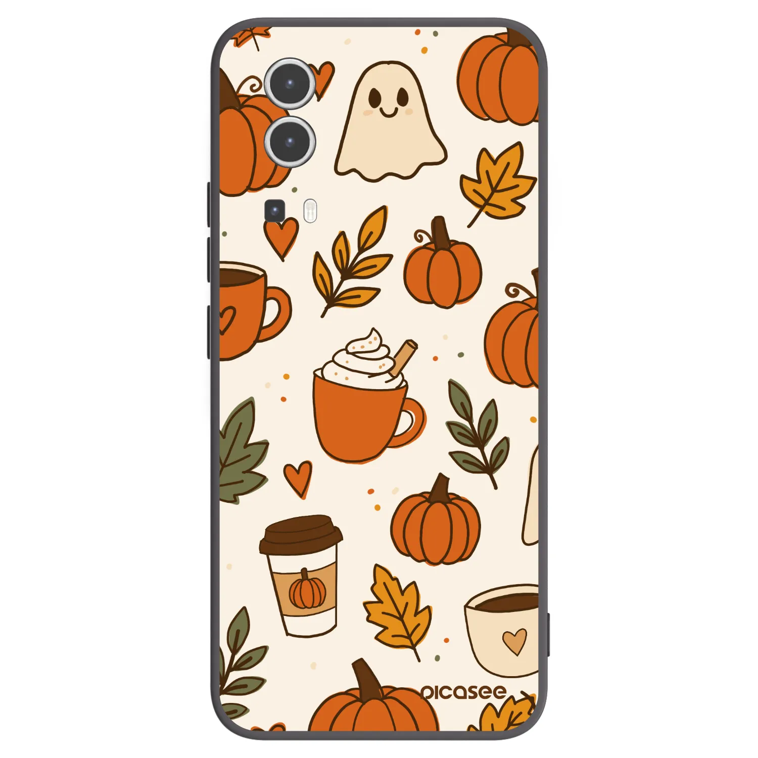 Picasee fekete szilikon tok az alábbi mobiltelefonokra Vivo Y72 5G - Fall vibes