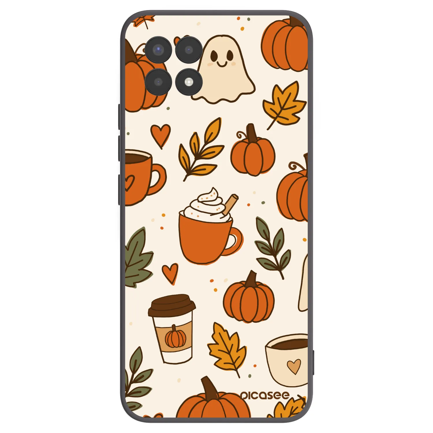 Picasee fekete szilikon tok az alábbi mobiltelefonokra Realme 8i - Fall vibes