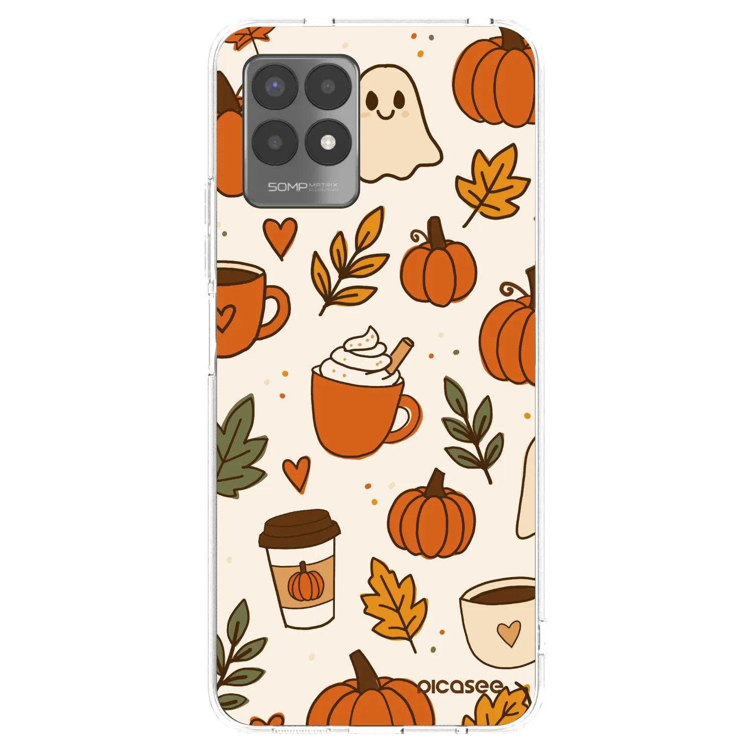 Picasee átlátszó szilikon tok az alábbi mobiltelefonokra Realme 8i - Fall vibes