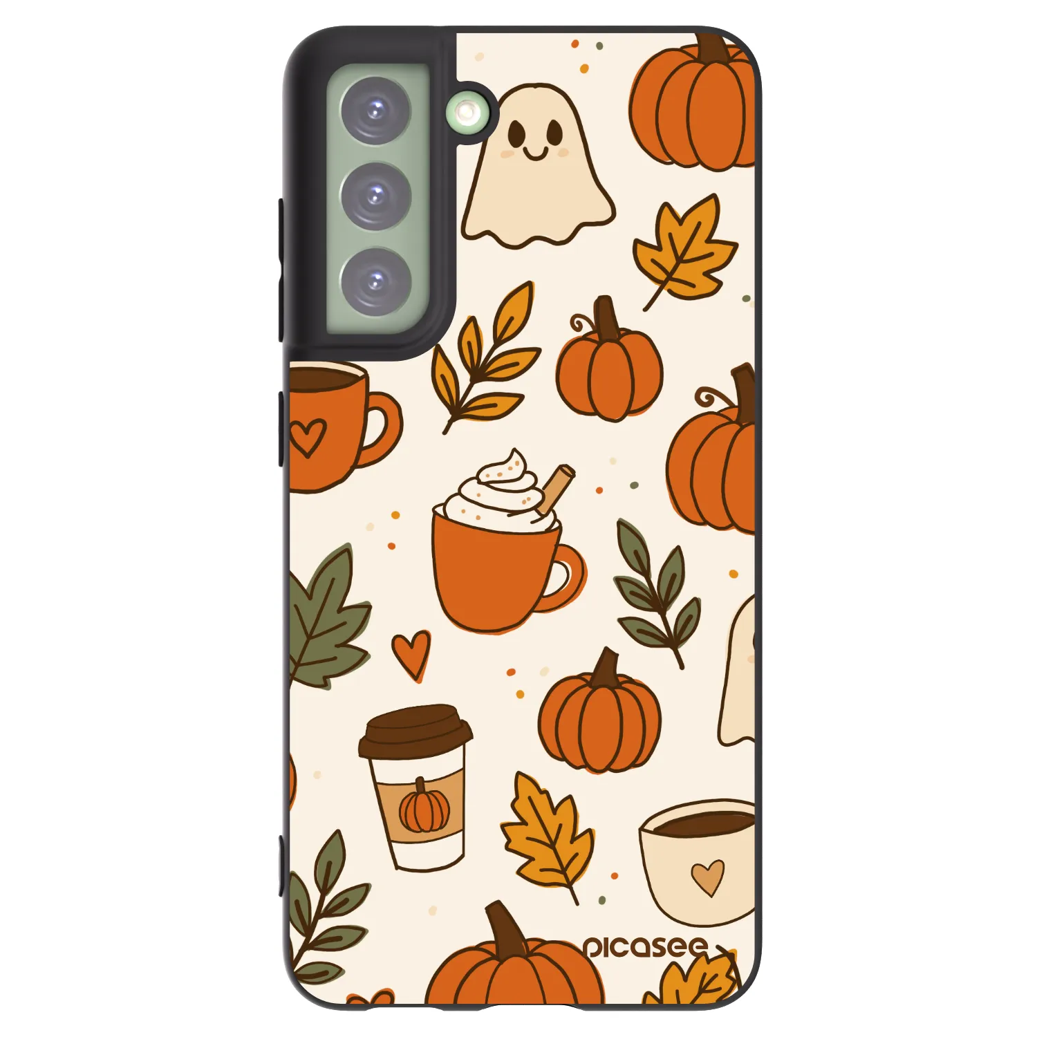 Picasee fekete szilikon tok az alábbi mobiltelefonokra Samsung Galaxy S21 FE 5G - Fall vibes