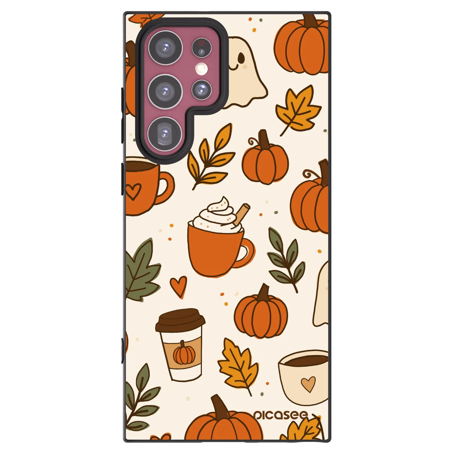 Picasee fekete szilikon tok az alábbi mobiltelefonokra Samsung Galaxy S22 Ultra 5G - Fall vibes