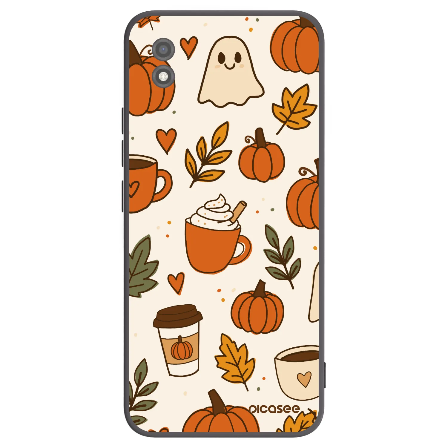 Picasee fekete szilikon tok az alábbi mobiltelefonokra Realme C11 (2021) - Fall vibes