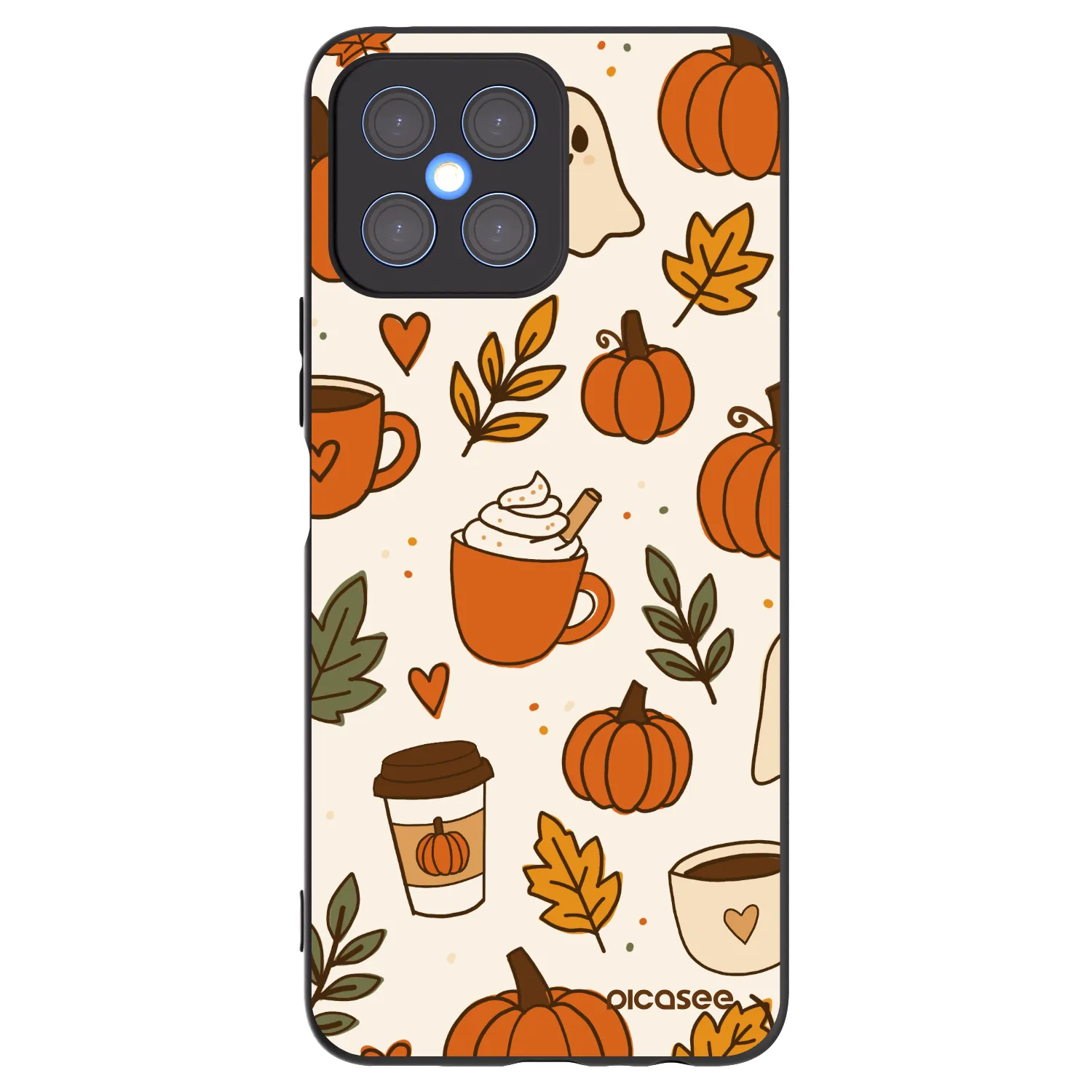 Picasee fekete szilikon tok az alábbi mobiltelefonokra Honor X8 4G - Fall vibes