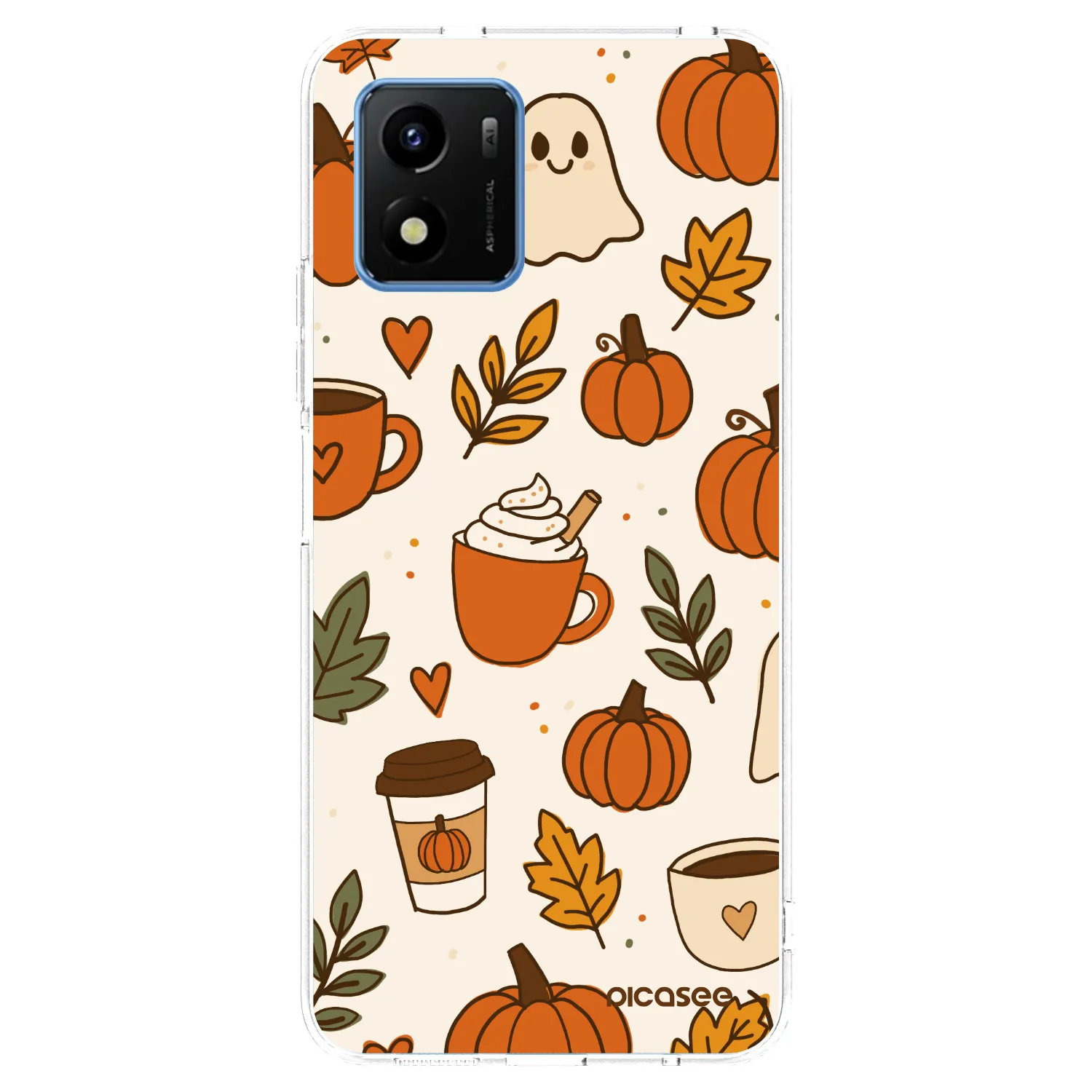 Picasee átlátszó szilikon tok az alábbi mobiltelefonokra Vivo Y01 - Fall vibes