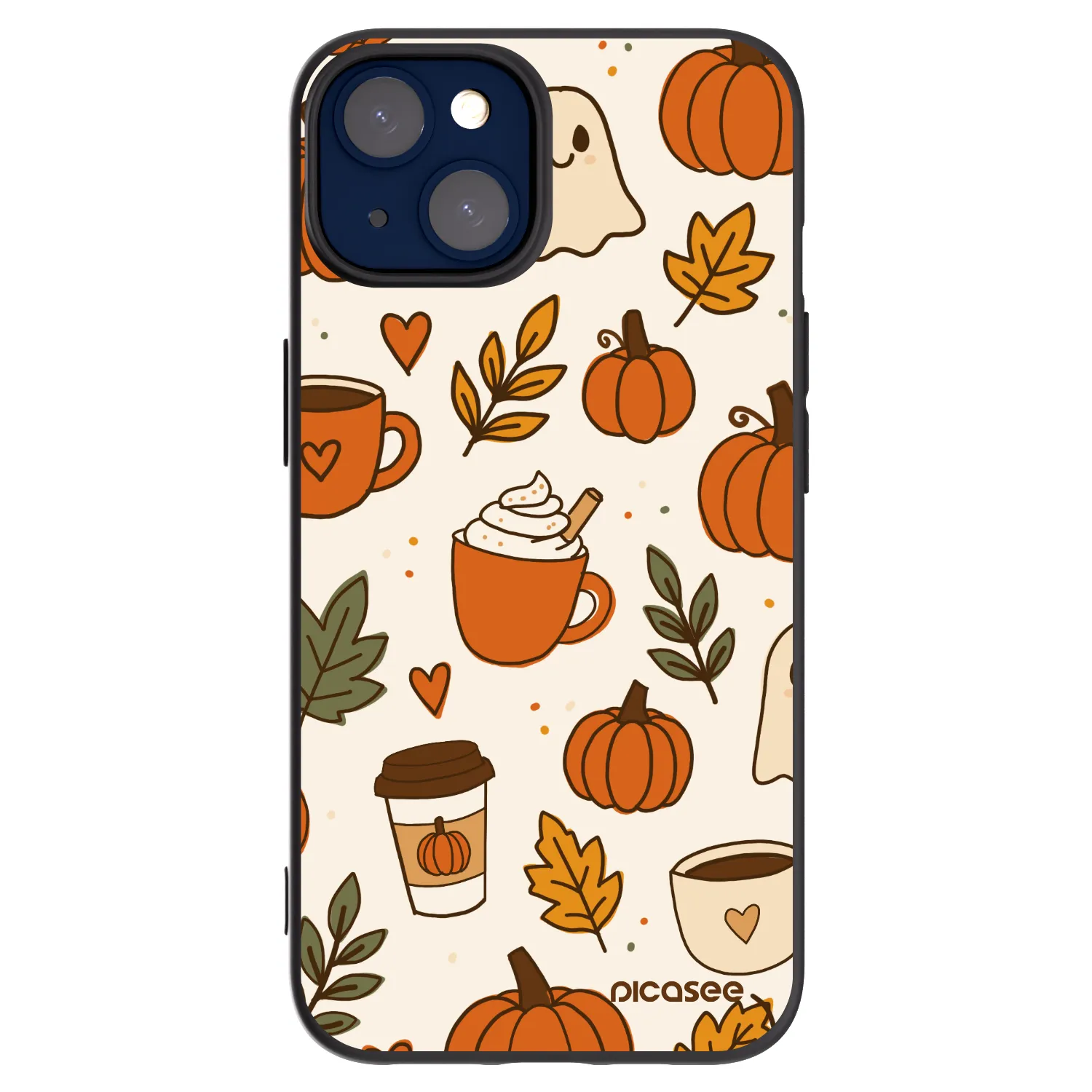 Picasee fekete szilikon tok az alábbi mobiltelefonokra Apple iPhone 14 - Fall vibes
