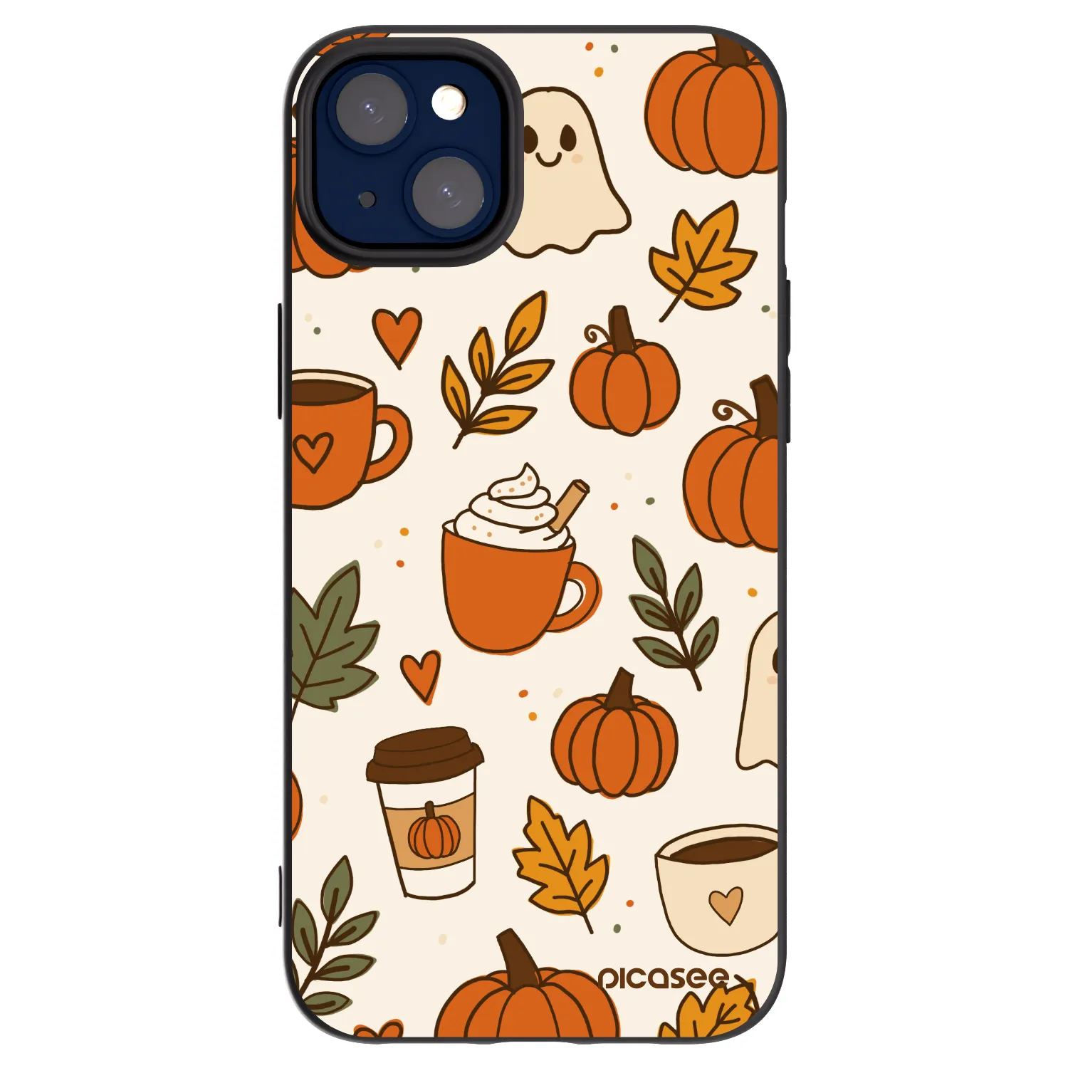 Picasee fekete szilikon tok az alábbi mobiltelefonokra Apple iPhone 14 Plus - Fall vibes