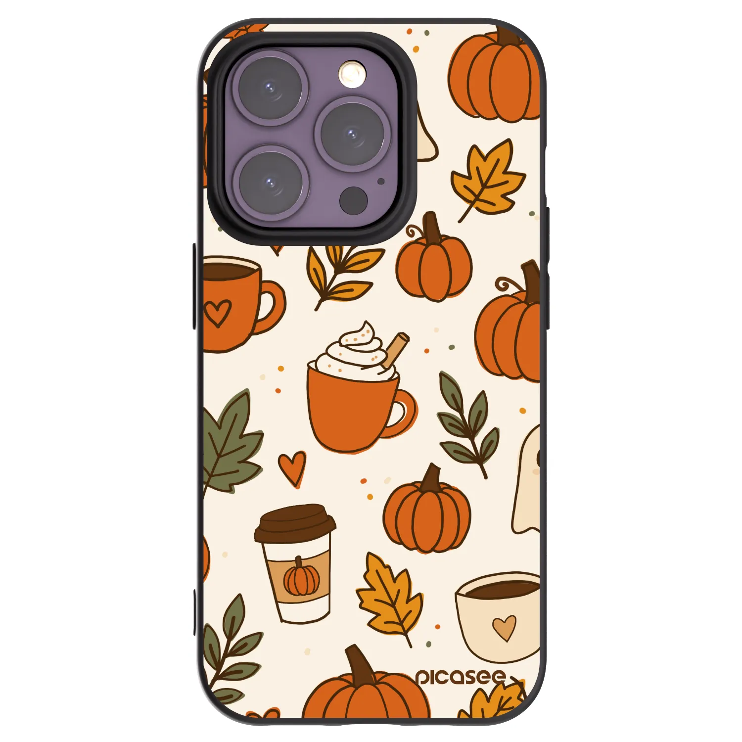 Picasee fekete szilikon tok az alábbi mobiltelefonokra Apple iPhone 14 Pro - Fall vibes