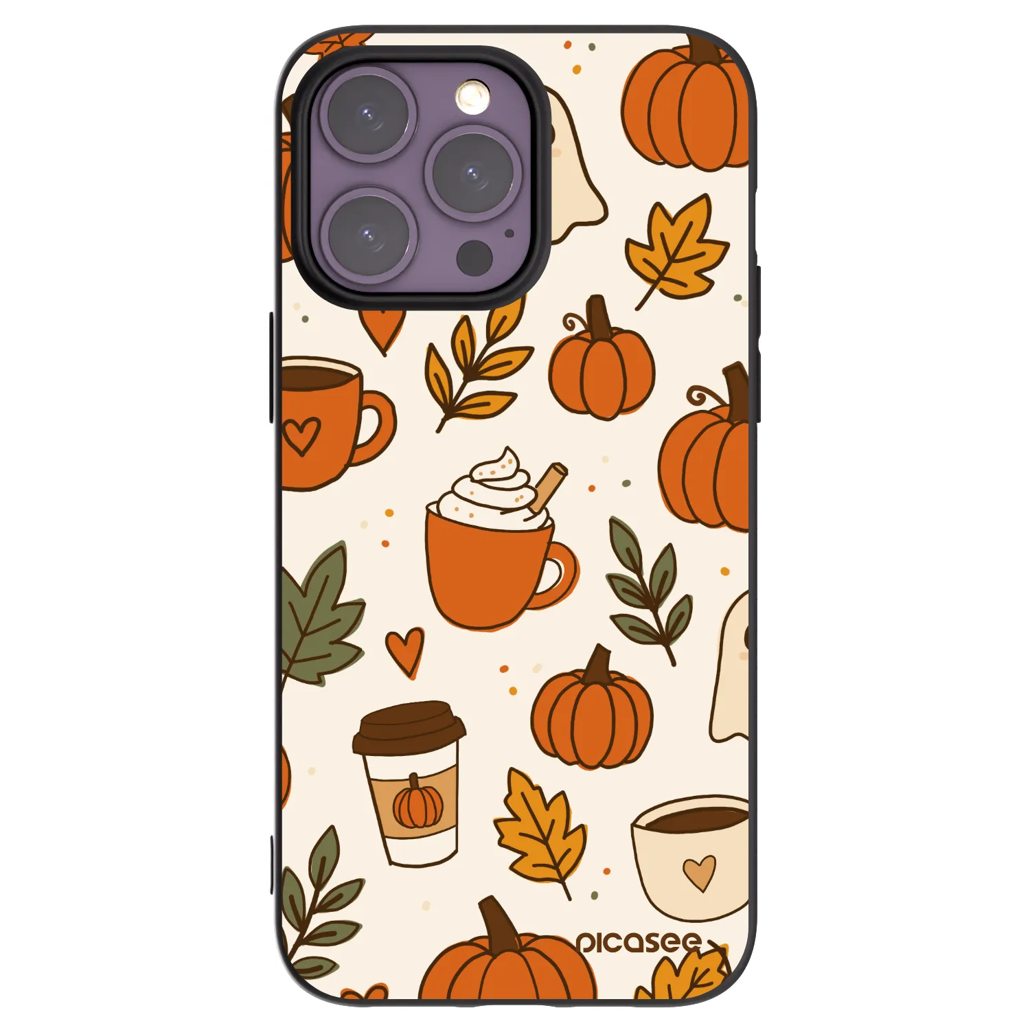 Picasee fekete szilikon tok az alábbi mobiltelefonokra Apple iPhone 14 Pro Max - Fall vibes