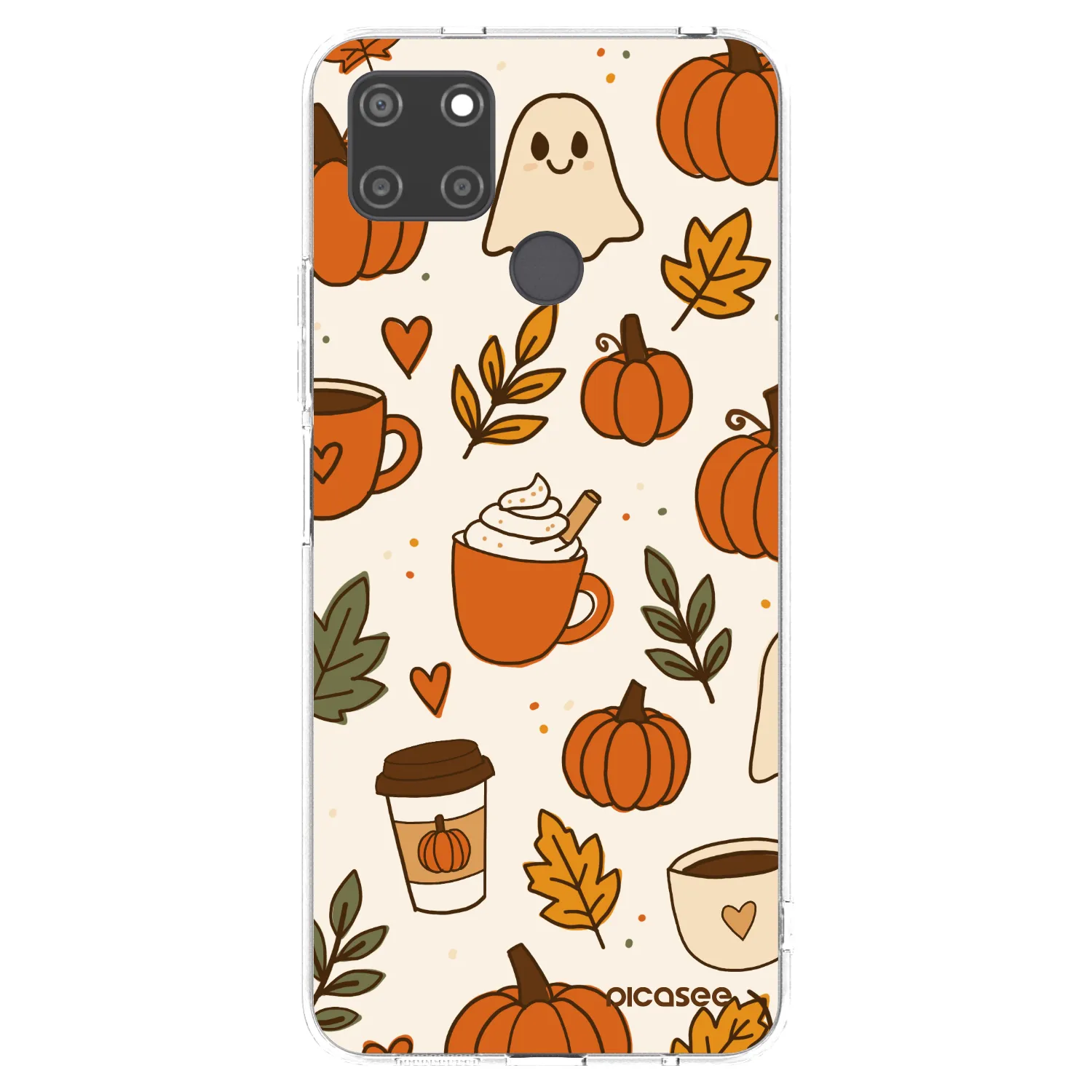 Picasee átlátszó szilikon tok az alábbi mobiltelefonokra Realme C21Y - Fall vibes