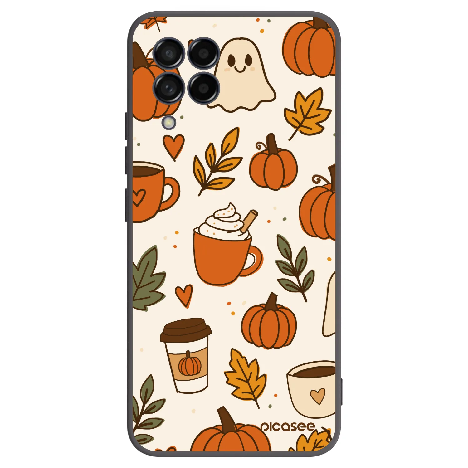 Picasee fekete szilikon tok az alábbi mobiltelefonokra Samsung Galaxy M53 5G - Fall vibes