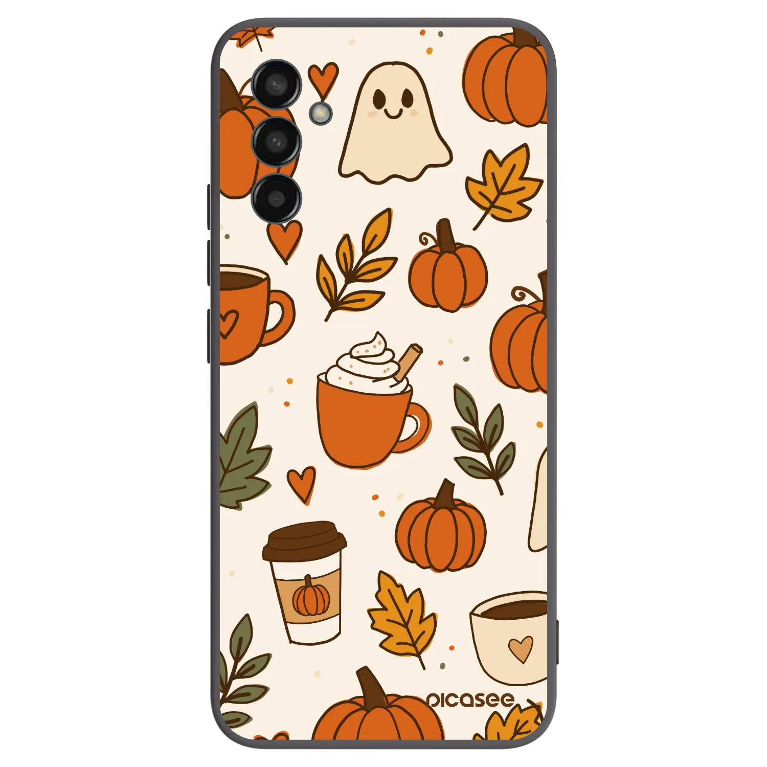 Picasee fekete szilikon tok az alábbi mobiltelefonokra Samsung Galaxy M13 M135F - Fall vibes