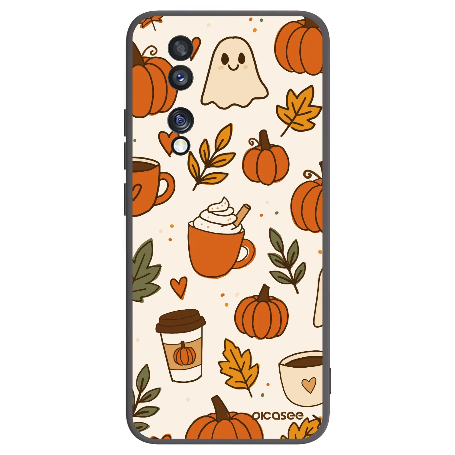 Picasee fekete szilikon tok az alábbi mobiltelefonokra Honor 70 - Fall vibes