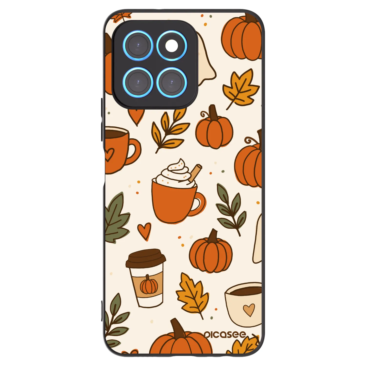 Picasee fekete szilikon tok az alábbi mobiltelefonokra Honor X6 - Fall vibes