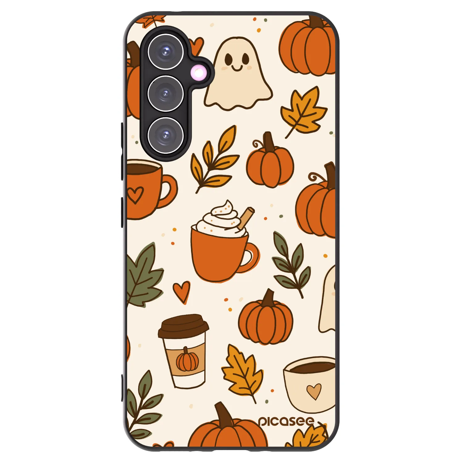 Picasee fekete szilikon tok az alábbi mobiltelefonokra Samsung Galaxy A54 5G A546B - Fall vibes
