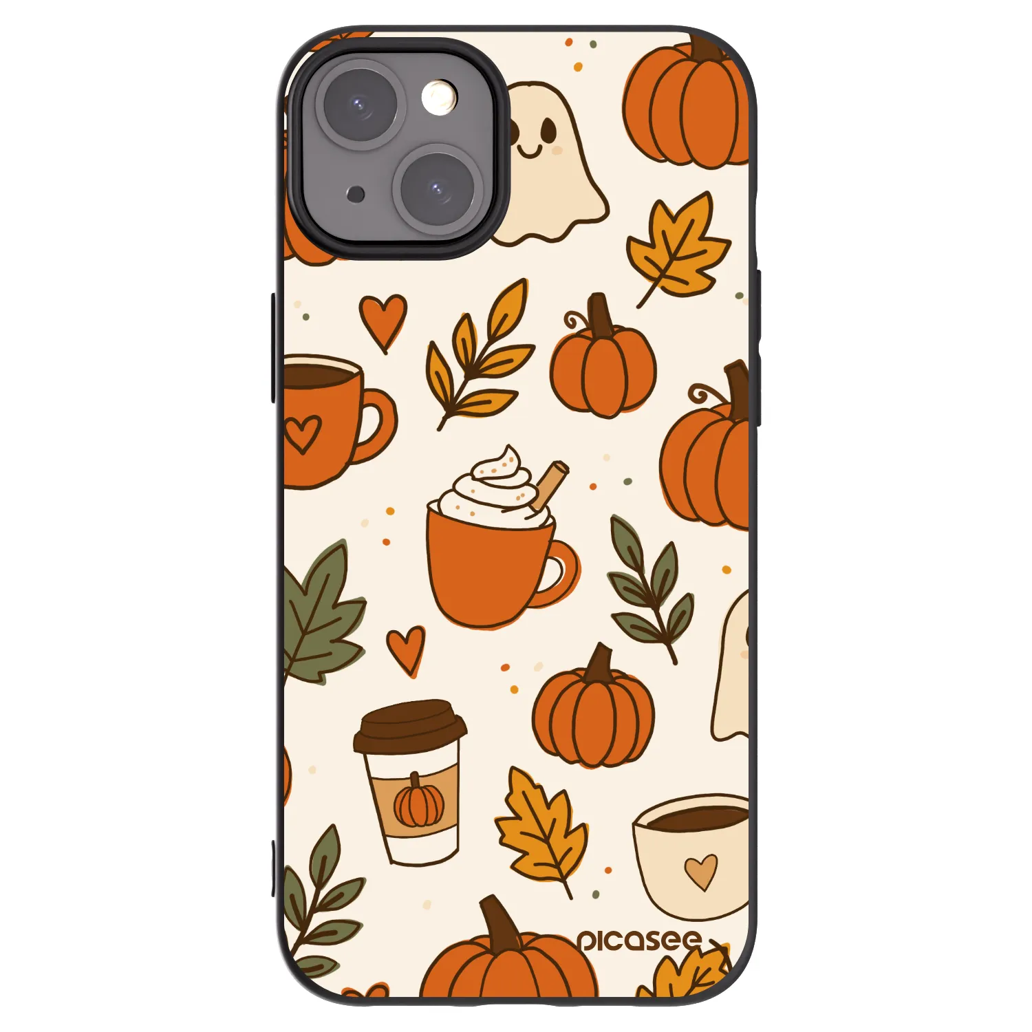Picasee fekete szilikon tok az alábbi mobiltelefonokra Apple iPhone 15 Plus - Fall vibes