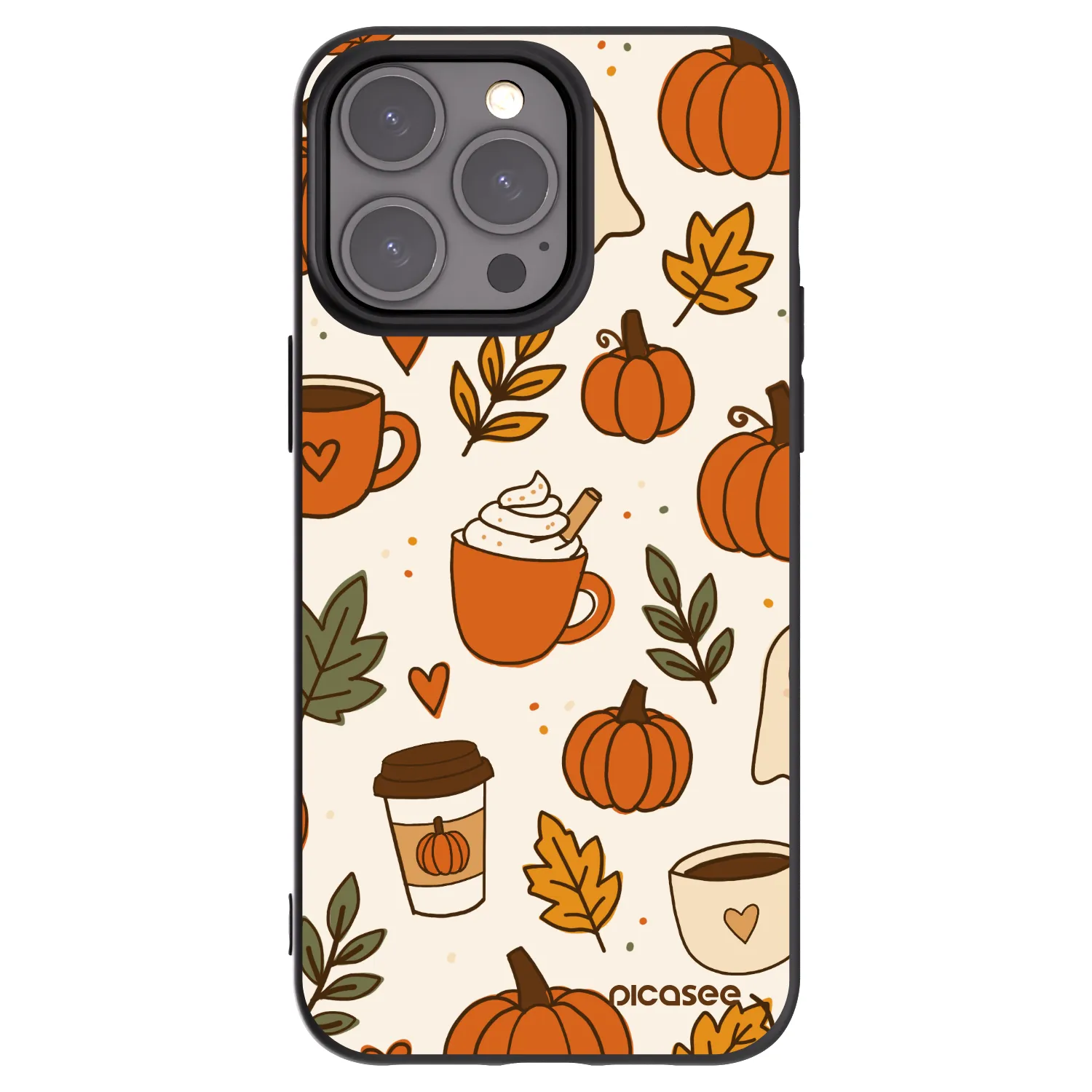 Picasee fekete szilikon tok az alábbi mobiltelefonokra Apple iPhone 15 Pro Max - Fall vibes