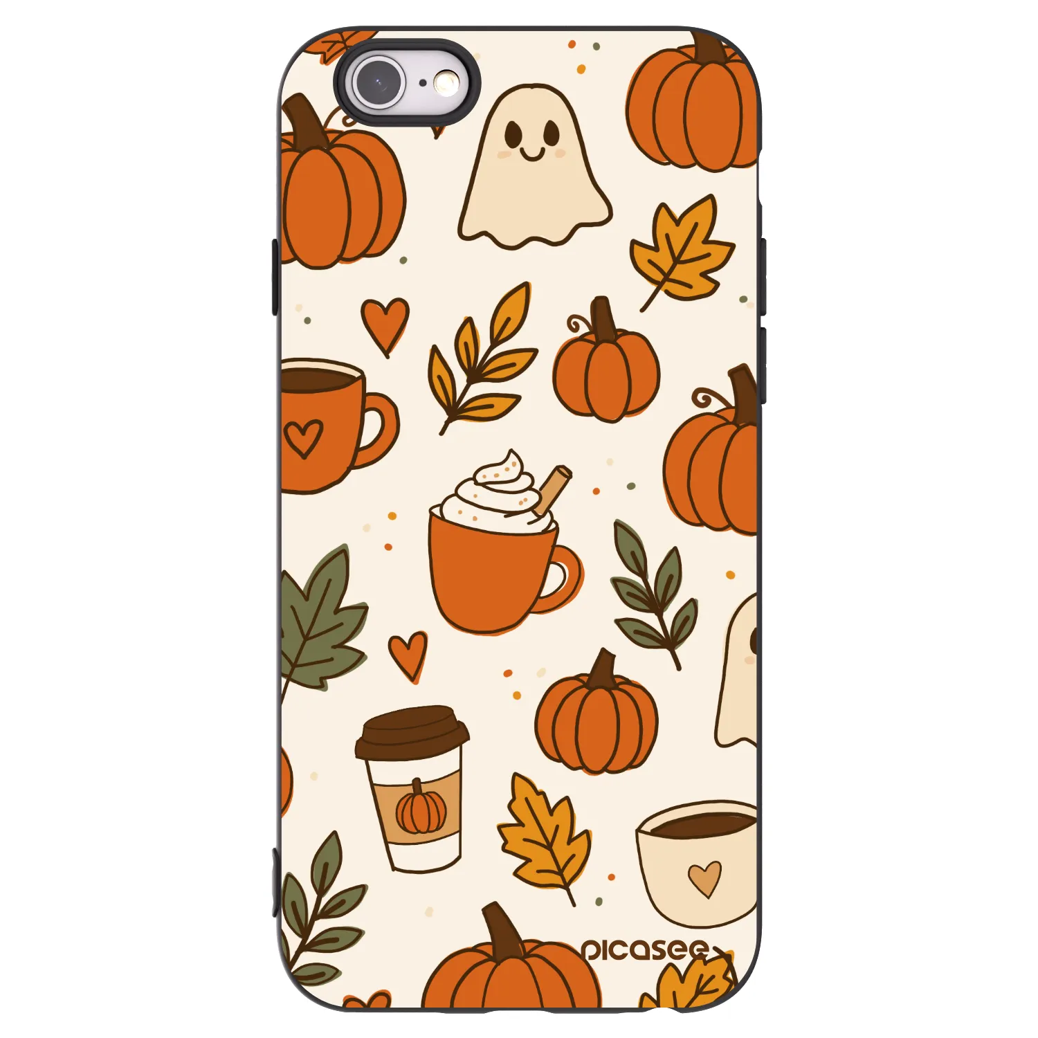 Picasee fekete szilikon tok az alábbi mobiltelefonokra Apple iPhone 6/6S - Fall vibes