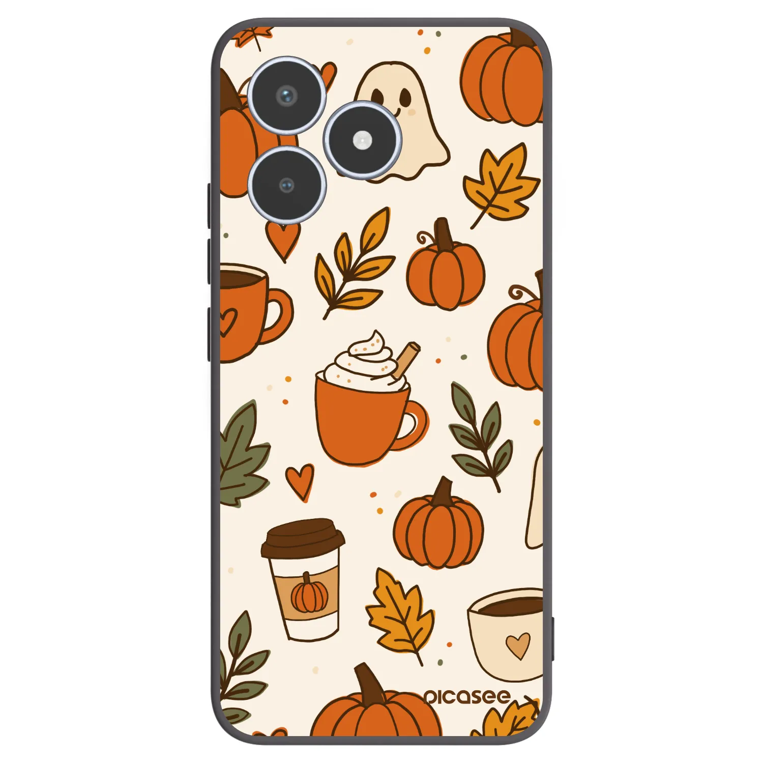 Picasee fekete szilikon tok az alábbi mobiltelefonokra Realme C53 - Fall vibes