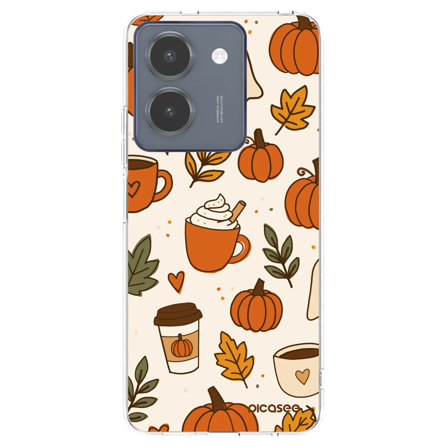 Picasee átlátszó szilikon tok az alábbi mobiltelefonokra Vivo Y36 4G - Fall vibes
