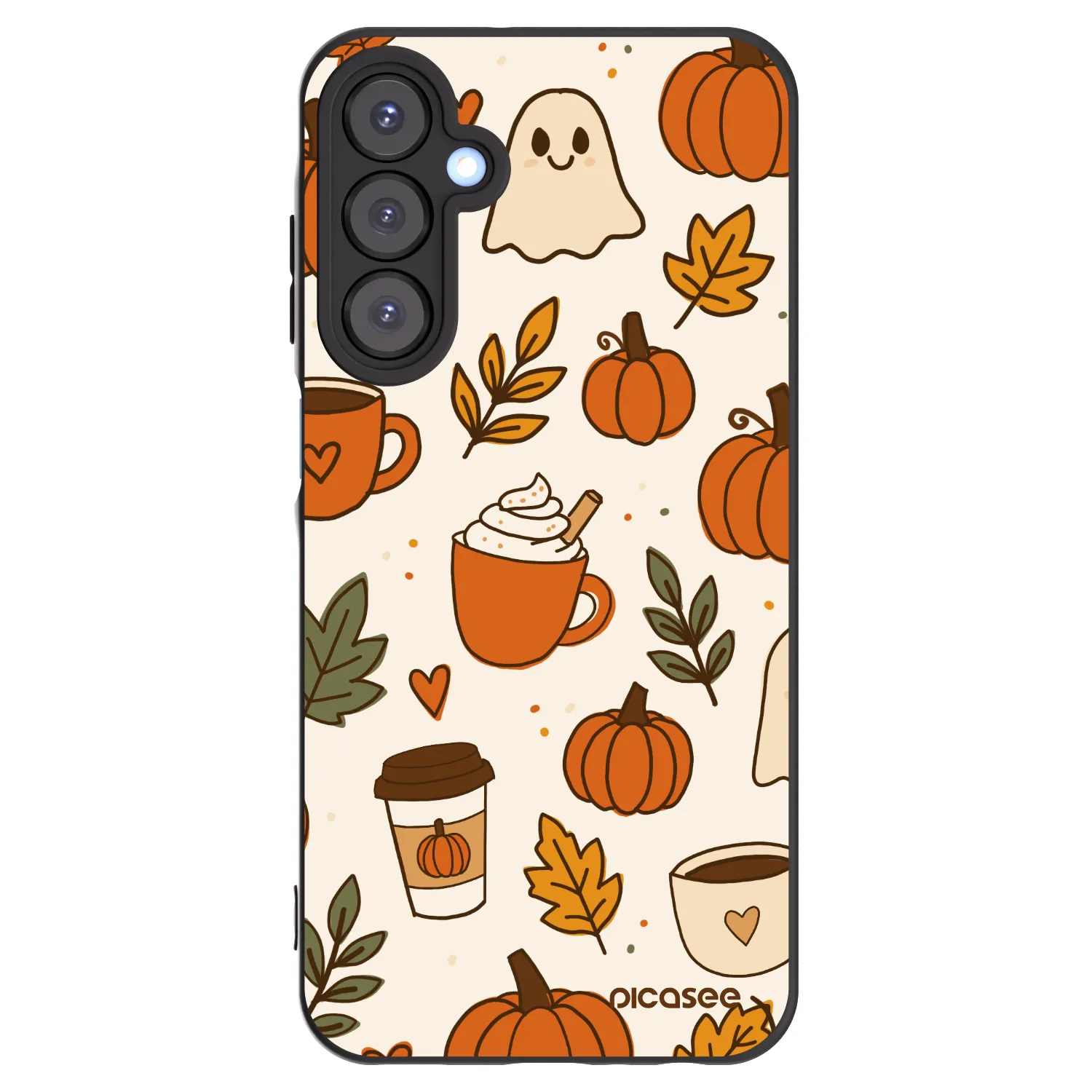 Picasee fekete szilikon tok az alábbi mobiltelefonokra Samsung Galaxy A25 A256B 5G - Fall vibes
