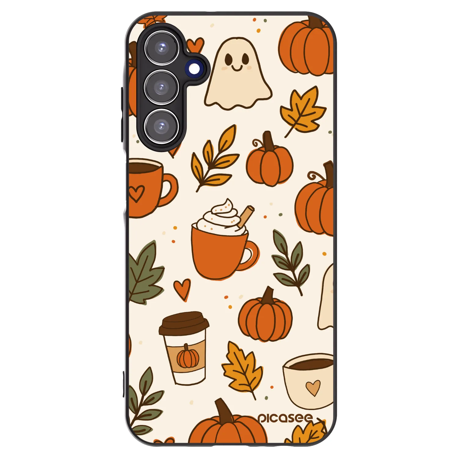 Picasee fekete szilikon tok az alábbi mobiltelefonokra Samsung Galaxy A15 A155F 4G - Fall vibes