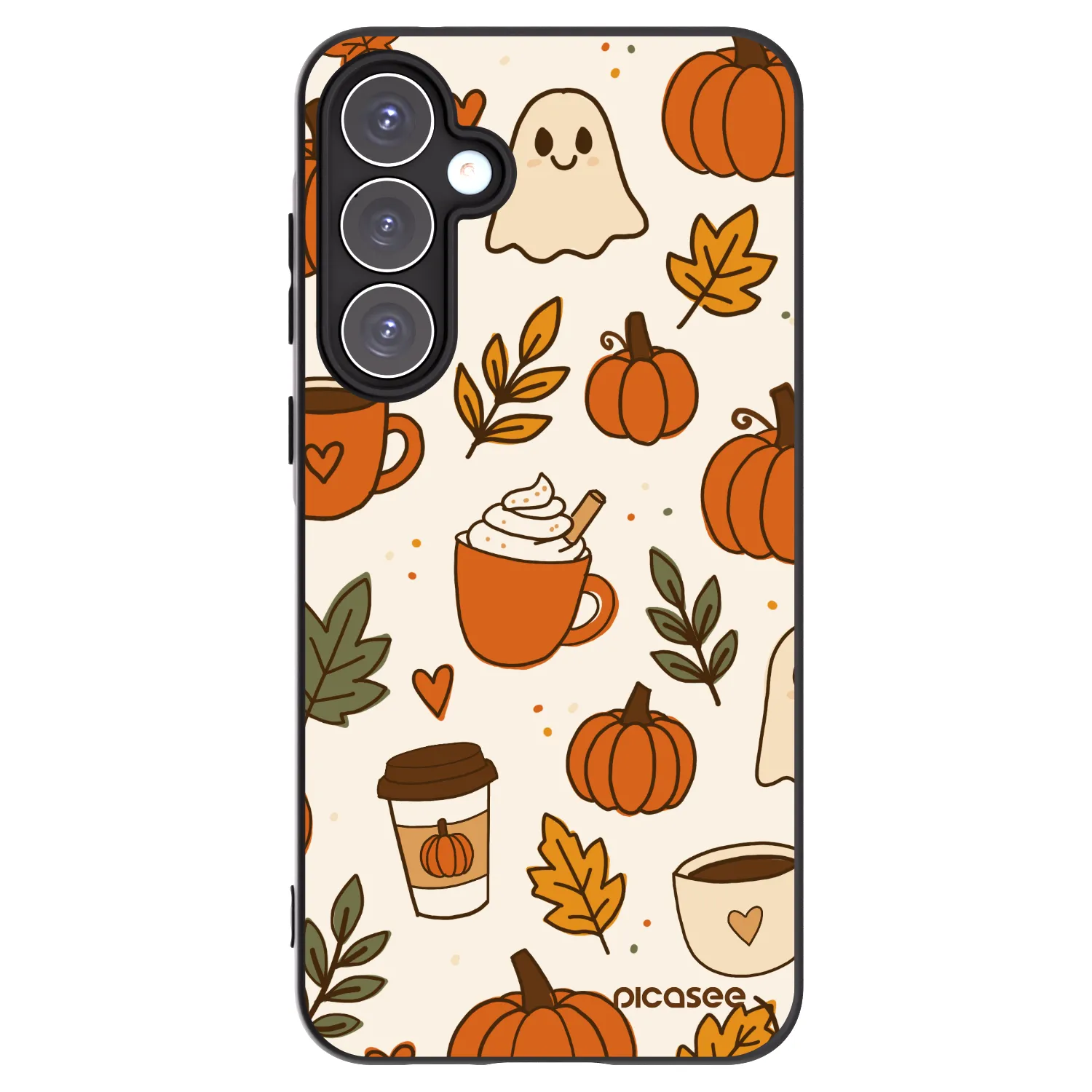 Picasee fekete szilikon tok az alábbi mobiltelefonokra Samsung Galaxy A55 5G A556B - Fall vibes