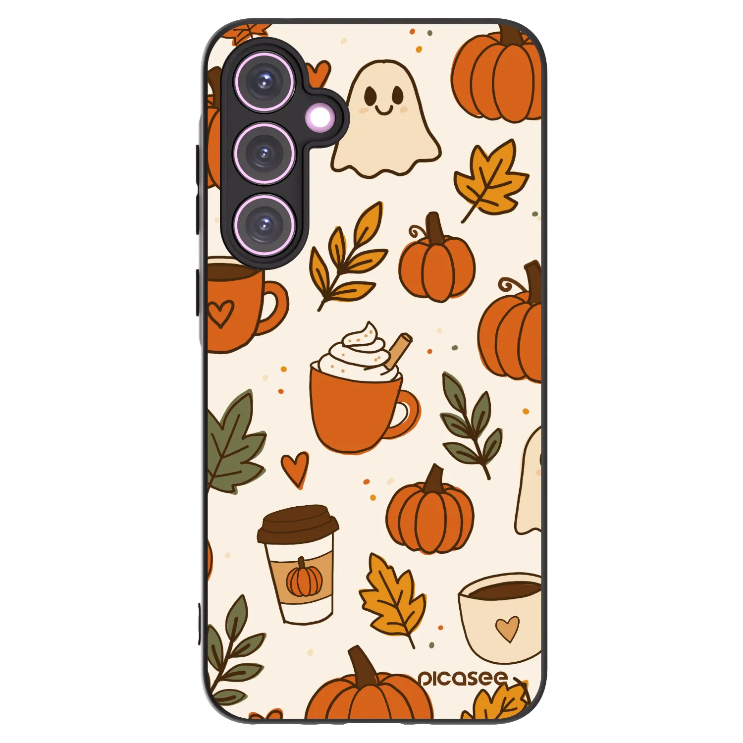 Picasee fekete szilikon tok az alábbi mobiltelefonokra Samsung Galaxy A35 5G A356B - Fall vibes