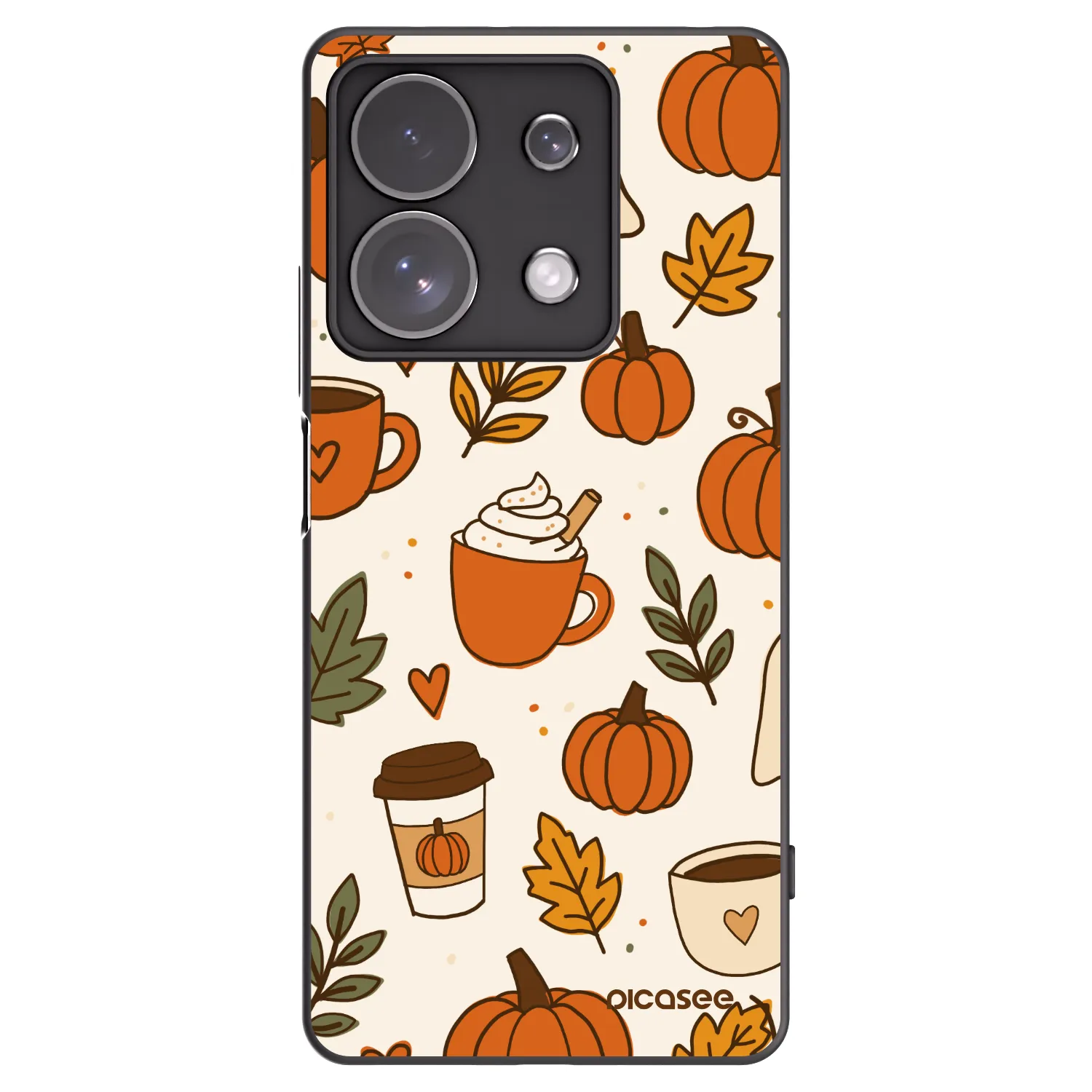 Picasee fekete szilikon tok az alábbi mobiltelefonokra Xiaomi Redmi Note 13 Pro 4G - Fall vibes